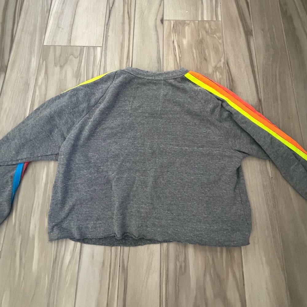 Aviator Nation cropped gray sweatshirt - Picture 2 of 3